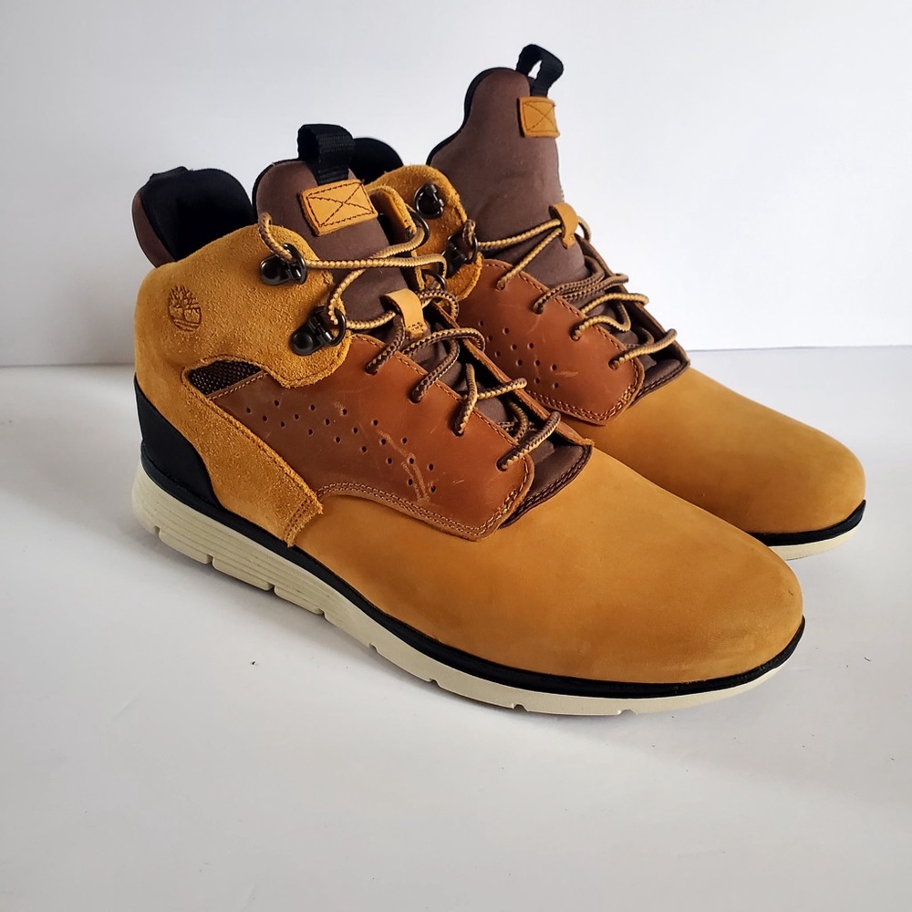 Timberland Mustard and Brown Boots Boys size 7